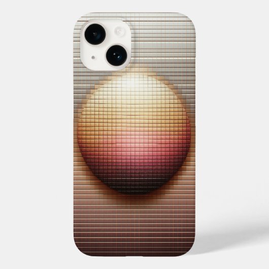 Coques Case-Mate iPhone Tuiles de coucher de soleil à dégradé de sphère gé (Verso)
