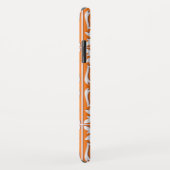 Coques Case-Mate iPhone Tuiles marocaines - corail orange et blanc (Dos/Droite)