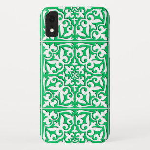 Etui iPhone Case-Mate Tuiles marocaines - Jade vert et blanc