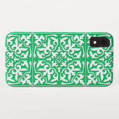 Coques Case-Mate iPhone Tuiles marocaines - Jade vert et blanc (Dos (Horizontal))