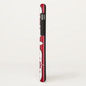 Coques Case-Mate iPhone Tuiles marocaines - rouge foncé et blanc (Dos/Gauche)