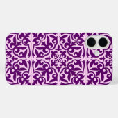 Coques Case-Mate iPhone Tuiles marocaines - violet et orchidée (Verso (horizontal))