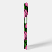 Coques Case-Mate iPhone Tulières roses avec feuilles verts (Verso / Droite)