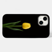 Coques Case-Mate iPhone Tulipe doré Black 4 Luxe iPhone 14 Mate (Verso (horizontal))
