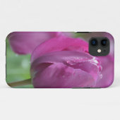 Coques Case-Mate iPhone Tulipe pourpre avec gouttes d'eau (Dos (Horizontal))