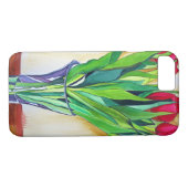 Coques Case-Mate iPhone tulipe rose et rouge aquarelle art (Dos (Horizontal))