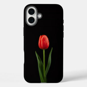 Coques iPhone 16 Plus Tulipe Rouge Rubis Noir 4 Luxe iPhone 16 Plus