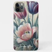 Coques Case-Mate iPhone Tulipes Classiques Chic Dessin Botanique d'Art Fin (Dos)