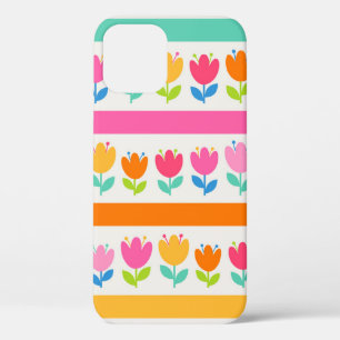 Case-Mate iPhone Case Tulipes colorées à main mignonne sans couture moti