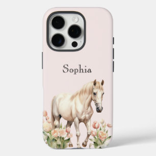 Coques iPhone 16 Pro Tulipes de Cheval Blanc Rosé
