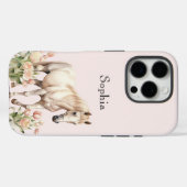 Coques Case-Mate iPhone Tulipes de Cheval Blanc Rosé (Verso (horizontal))