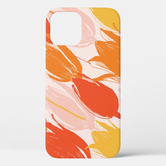 Coques Case-Mate iPhone Tulipes diagonales : Conception de couleurs claire (Verso)