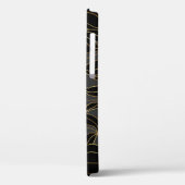 Coques Case-Mate iPhone Tulipes d'or noir : modèle floral de luxe (Verso / Gauche)