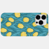 Coques Case-Mate iPhone Tulipes en bleu et jaune (Verso (horizontal))