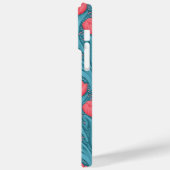Coques Case-Mate iPhone Tulipes en bleu et rouge (Verso / Gauche)