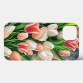 Coques Case-Mate iPhone Tulipes florales de Pêche Rose (Verso (horizontal))