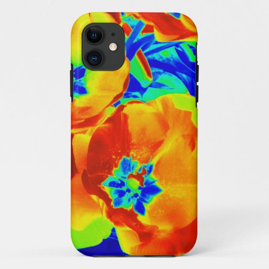 Coques Case-Mate iPhone tulipes fluorescentes (Dos)