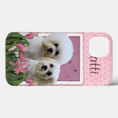 Coques Case-Mate iPhone Tulipes roses - Bichon et maltais (Verso (horizontal))