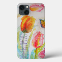 Tulipes roses Tulipes Florales Aquarelle Femme Nom