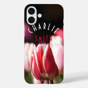 Coques iPhone 16 Plus Tulipes rouges et blanches (et roses)