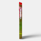 Coques Case-Mate iPhone Tulipes rouges et jaunes sur fond texturé (Verso / Gauche)