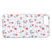 Coques Case-Mate iPhone tulipes rouges sur blanc (Dos (Horizontal))