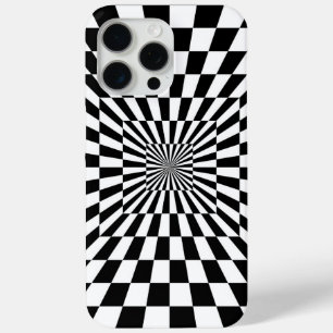 Coque iPhone 15 Pro Max tunnel d'échiquier d'illusion optique