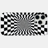 Coques Case-Mate iPhone tunnel d'échiquier d'illusion optique (Verso (horizontal))