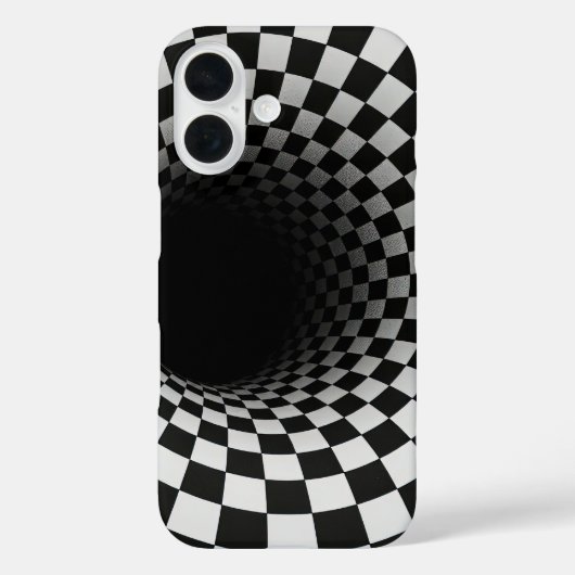 Coques Case-Mate iPhone Tunnel d'illusion optique en noir et blanc (Verso)