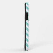Coques Case-Mate iPhone Turq / Aqua Wht Chevron Rose 3 Monogramme initial (Dos/Droite)