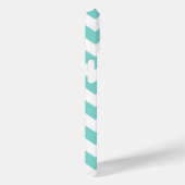 Coques Case-Mate iPhone Turq / Aqua Wht Chevron Turquoise 3 Monogramme ini (Verso / Droite)