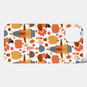 Coques Case-Mate iPhone Turquie et Scarecrow Thanksgiving Motif (Verso (horizontal))
