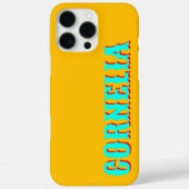 Coques Case-Mate iPhone Turquoise 3D Rouge Nom moderne | Ambre drôle (Verso)