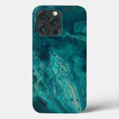 Coques Case-Mate iPhone Turquoise acrylique pourrissant l'art liquide Abst (Verso)