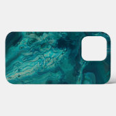 Coques Case-Mate iPhone Turquoise acrylique pourrissant l'art liquide Abst (Verso (horizontal))