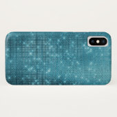 Coques Case-Mate iPhone Turquoise - Aqua Blue Shimmer et Motif étincelant (Dos (Horizontal))