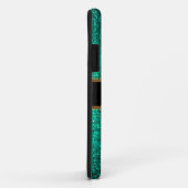 Coques Case-Mate iPhone Turquoise Aqua Parties scintillant Sequin Mate ID™ (Dos/Droite)