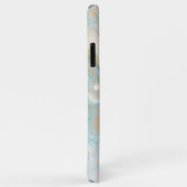 Coques Case-Mate iPhone Turquoise Aqua Turquoise Blue Gold Marble Art Moti (Dos/Droite)