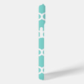 Coques Case-Mate iPhone Turquoise Aqua Wht Moroccan Quatrefoil Pattern #5 (Verso / Droite)