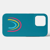 Coques Case-Mate iPhone Turquoise arc-en-ciel (Verso (horizontal))