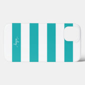 Coques Case-Mate iPhone Turquoise bande personnalisée (Verso (horizontal))
