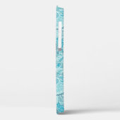 Coques Case-Mate iPhone Turquoise bleu blanc Elegant Motif Paisley (Verso / Gauche)