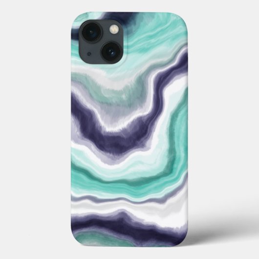 Coques Case-Mate iPhone Turquoise, Bleu et Marbre blanc (Verso)