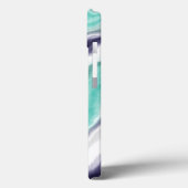 Coques Case-Mate iPhone Turquoise, Bleu et Marbre blanc (Verso / Gauche)
