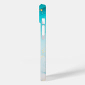 Coques Case-Mate iPhone Turquoise bleu moderne Abstrait personnalisé (Verso / Gauche)