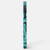 Coques Case-Mate iPhone Turquoise Bleu & Or Chic Tourbillon Moderne Abstra (Dos/Gauche)