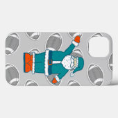 Coques Case-Mate iPhone turquoise bleu orange noël santa claus basketball (Verso (horizontal))