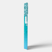 Coques Case-Mate iPhone Turquoise bleu parties scintillant goutte aqua ver (Verso / Droite)