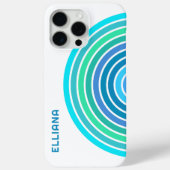 Coques Case-Mate iPhone Turquoise Bleu Sarcelle Violet Rayures Rétro (Verso)