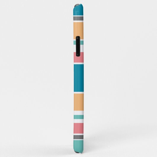 Coques Case-Mate iPhone Turquoise Bleu Sunny Jaune Pêche Rose rayures roug (Dos/Droite)